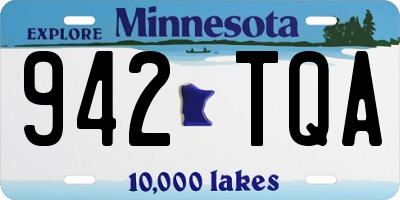 MN license plate 942TQA