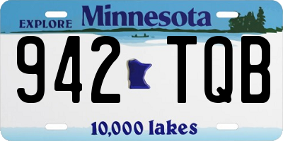 MN license plate 942TQB