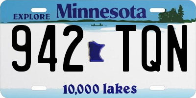 MN license plate 942TQN