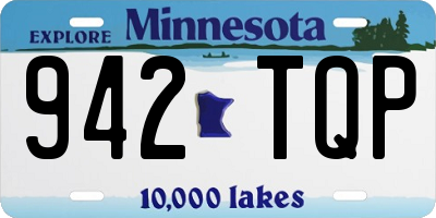 MN license plate 942TQP