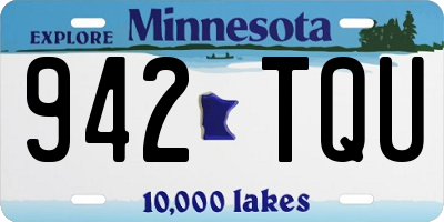 MN license plate 942TQU