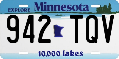 MN license plate 942TQV