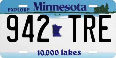 MN license plate 942TRE