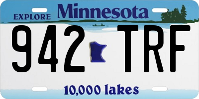 MN license plate 942TRF
