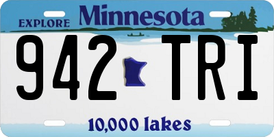 MN license plate 942TRI