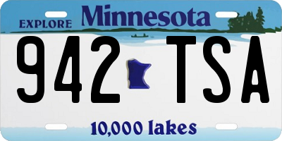 MN license plate 942TSA