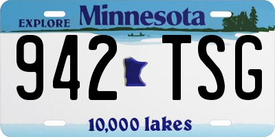 MN license plate 942TSG