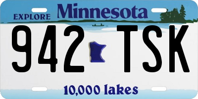 MN license plate 942TSK