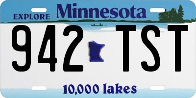 MN license plate 942TST