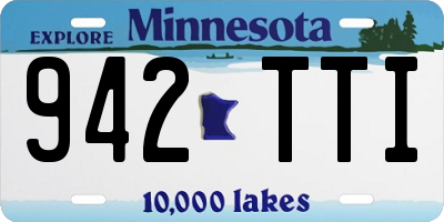 MN license plate 942TTI