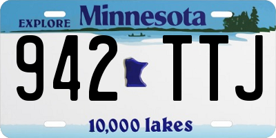 MN license plate 942TTJ