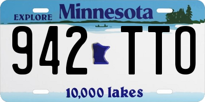 MN license plate 942TTO