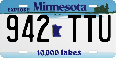 MN license plate 942TTU