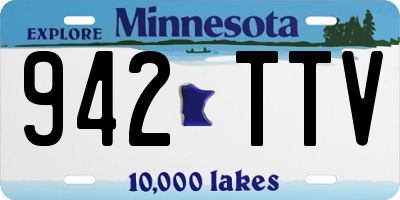 MN license plate 942TTV