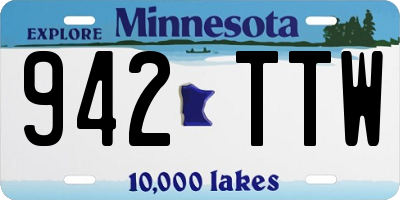 MN license plate 942TTW