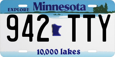 MN license plate 942TTY