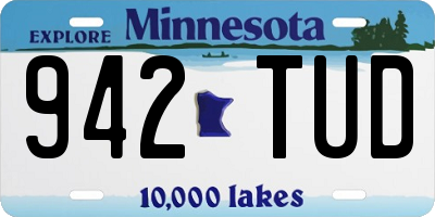 MN license plate 942TUD