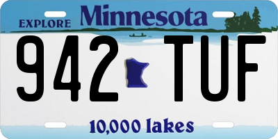 MN license plate 942TUF