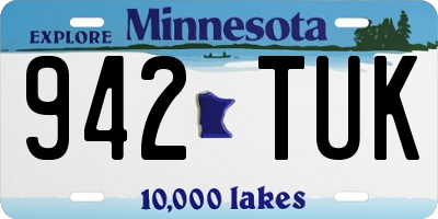 MN license plate 942TUK