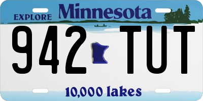 MN license plate 942TUT