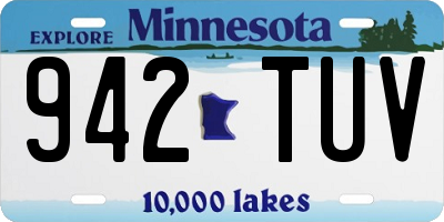 MN license plate 942TUV