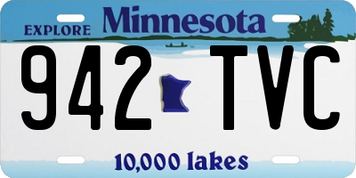 MN license plate 942TVC