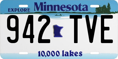 MN license plate 942TVE