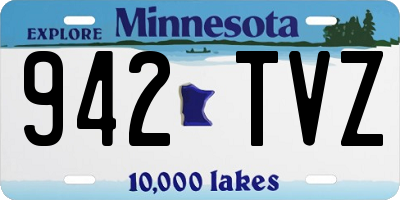 MN license plate 942TVZ