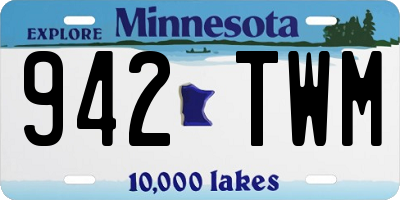 MN license plate 942TWM