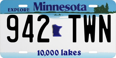 MN license plate 942TWN