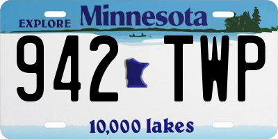 MN license plate 942TWP