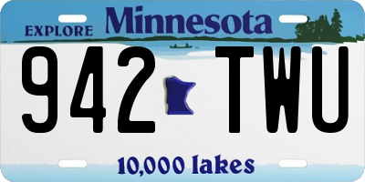 MN license plate 942TWU