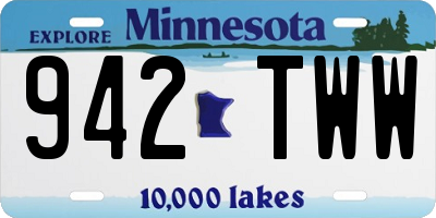 MN license plate 942TWW