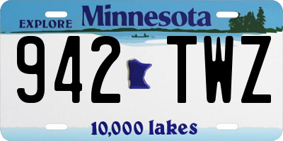MN license plate 942TWZ