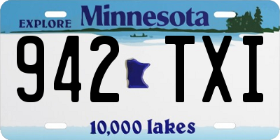 MN license plate 942TXI