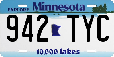 MN license plate 942TYC