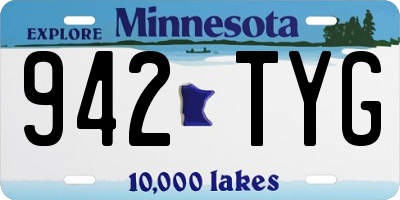 MN license plate 942TYG