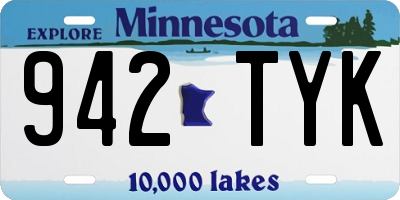 MN license plate 942TYK