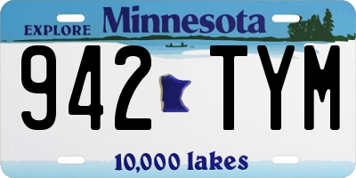 MN license plate 942TYM