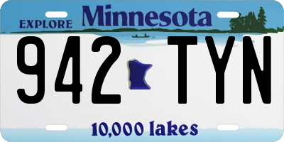 MN license plate 942TYN