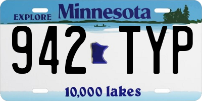 MN license plate 942TYP