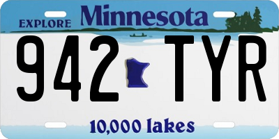 MN license plate 942TYR
