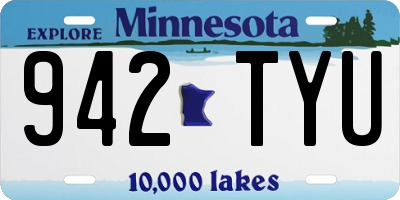 MN license plate 942TYU