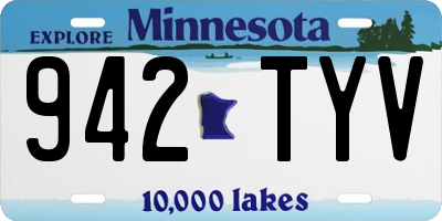 MN license plate 942TYV