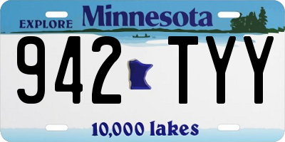 MN license plate 942TYY