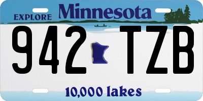 MN license plate 942TZB