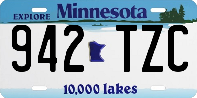MN license plate 942TZC