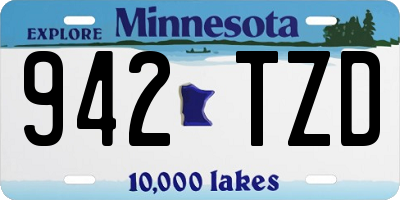 MN license plate 942TZD