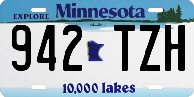 MN license plate 942TZH