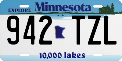 MN license plate 942TZL